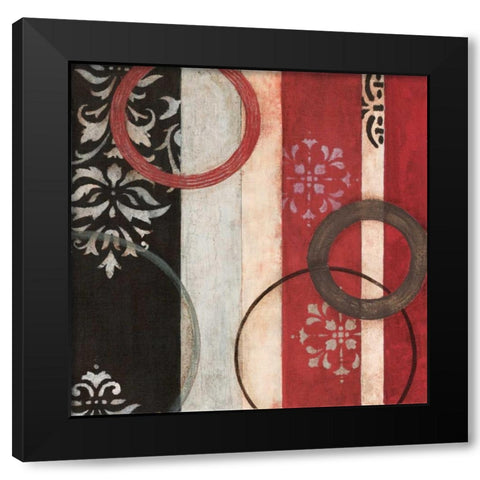 Circular I Black Modern Wood Framed Art Print by Burnside, Barbara