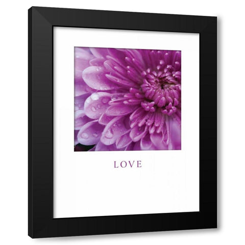 Love Black Modern Wood Framed Art Print with Double Matting by Berzel, Erin