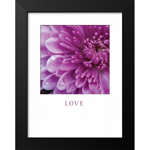 Love Black Modern Wood Framed Art Print by Berzel, Erin
