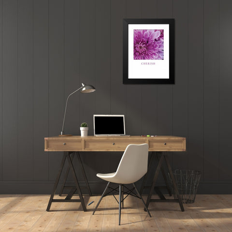 Cherish Black Modern Wood Framed Art Print by Berzel, Erin