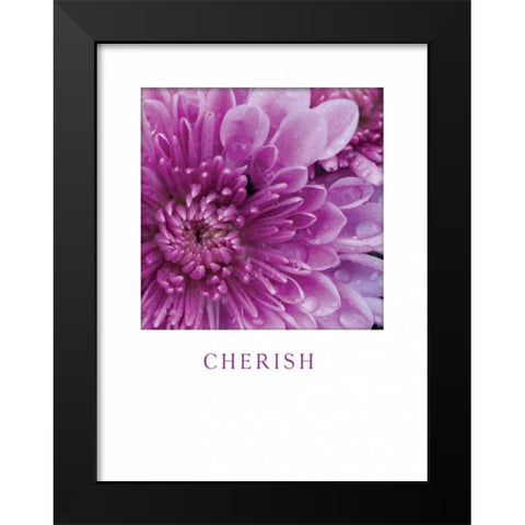 Cherish Black Modern Wood Framed Art Print by Berzel, Erin