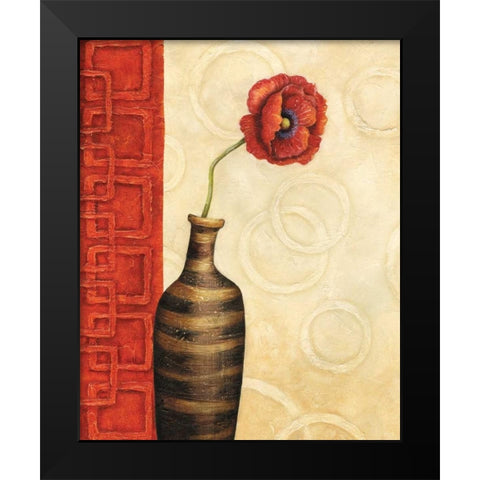 Rouge I Black Modern Wood Framed Art Print by Corbin, Delphine