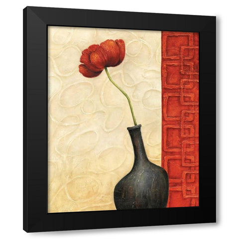 Rouge II Black Modern Wood Framed Art Print with Double Matting by Corbin, Delphine