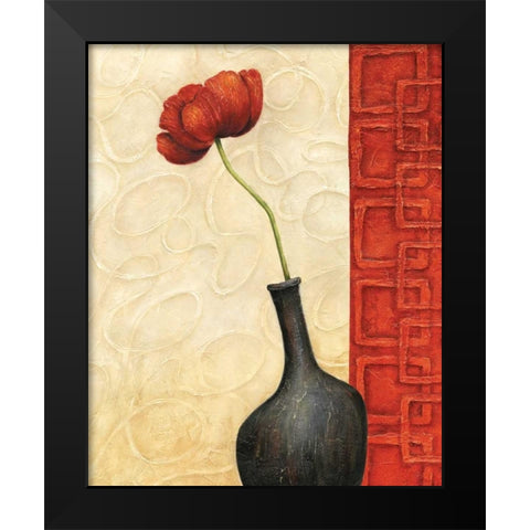 Rouge II Black Modern Wood Framed Art Print by Corbin, Delphine