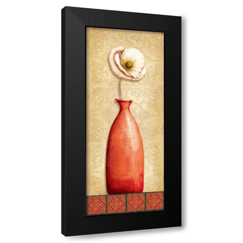 Asian Red I Black Modern Wood Framed Art Print by Corbin, Delphine