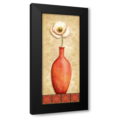 Asian Red II Black Modern Wood Framed Art Print by Corbin, Delphine