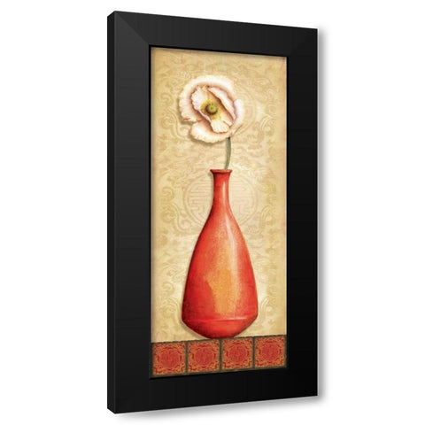 Asian Red III Black Modern Wood Framed Art Print by Corbin, Delphine