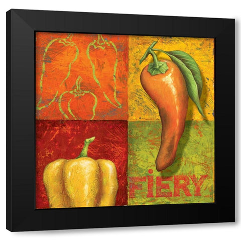 Chili I Black Modern Wood Framed Art Print with Double Matting by Corbin, Delphine