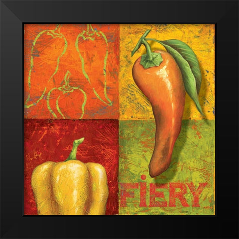 Chili I Black Modern Wood Framed Art Print by Corbin, Delphine