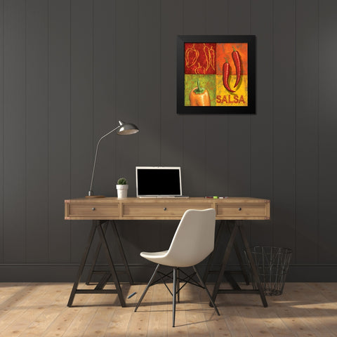 Chili II Black Modern Wood Framed Art Print by Corbin, Delphine
