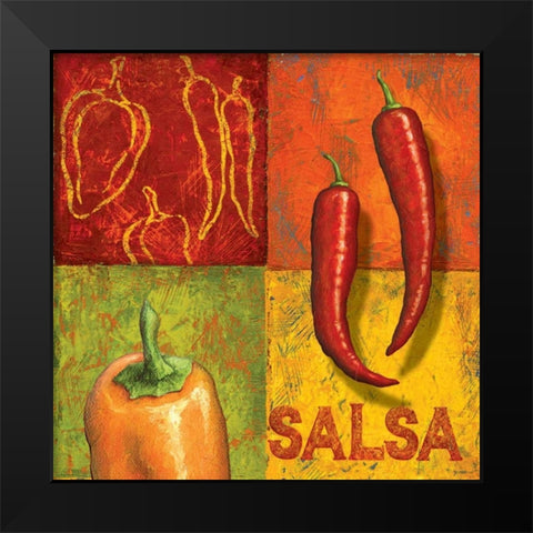 Chili II Black Modern Wood Framed Art Print by Corbin, Delphine