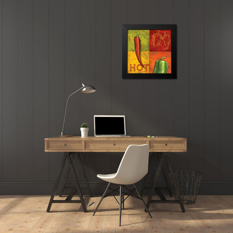 Chili III Black Modern Wood Framed Art Print by Corbin, Delphine