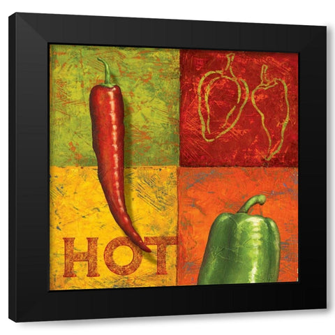 Chili III Black Modern Wood Framed Art Print with Double Matting by Corbin, Delphine