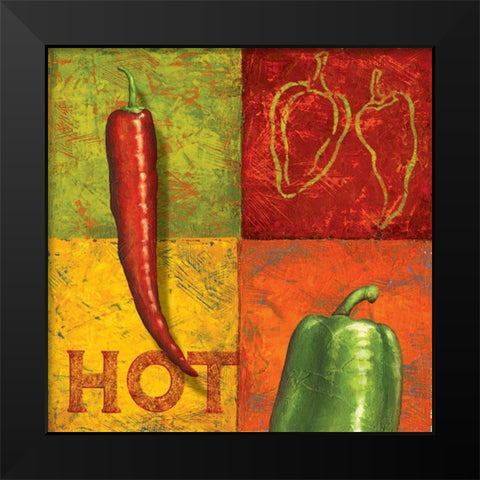 Chili III Black Modern Wood Framed Art Print by Corbin, Delphine