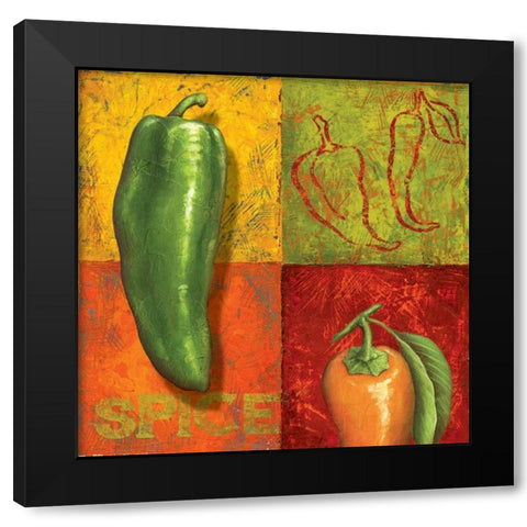 Chili IV Black Modern Wood Framed Art Print with Double Matting by Corbin, Delphine