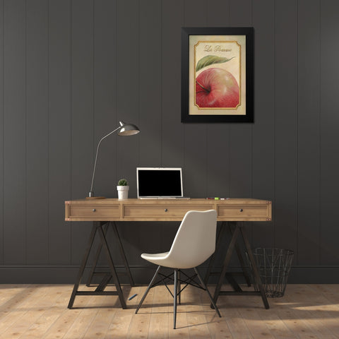La Pomme Black Modern Wood Framed Art Print by Corbin, Delphine