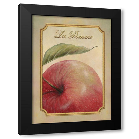 La Pomme Black Modern Wood Framed Art Print by Corbin, Delphine