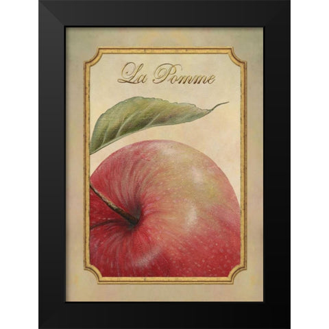 La Pomme Black Modern Wood Framed Art Print by Corbin, Delphine
