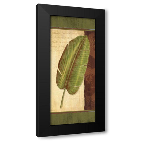 Palm Tropic Panel II Black Modern Wood Framed Art Print with Double Matting by Corbin, Delphine