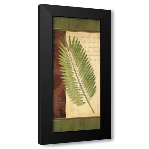 Palm Tropic Panel III Black Modern Wood Framed Art Print with Double Matting by Corbin, Delphine