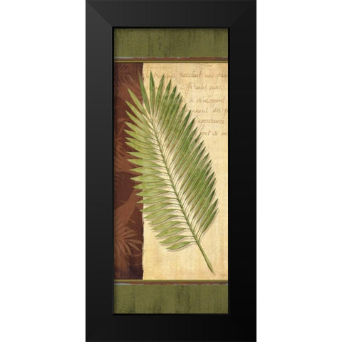 Palm Tropic Panel III Black Modern Wood Framed Art Print by Corbin, Delphine