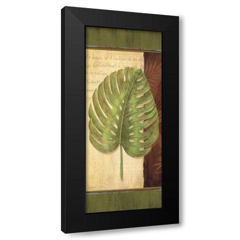 Palm Tropic Panel IV Black Modern Wood Framed Art Print with Double Matting by Corbin, Delphine