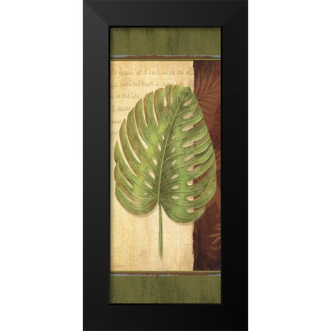 Palm Tropic Panel IV Black Modern Wood Framed Art Print by Corbin, Delphine