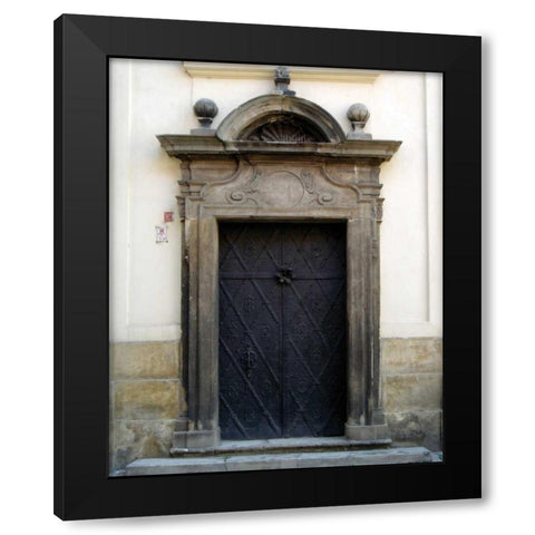 Prague Door I Black Modern Wood Framed Art Print by Christensen, Jim