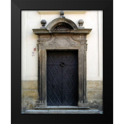 Prague Door I Black Modern Wood Framed Art Print by Christensen, Jim