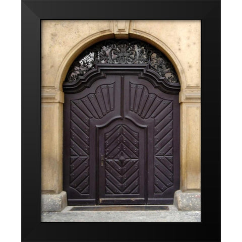 Prague Door III Black Modern Wood Framed Art Print by Christensen, Jim