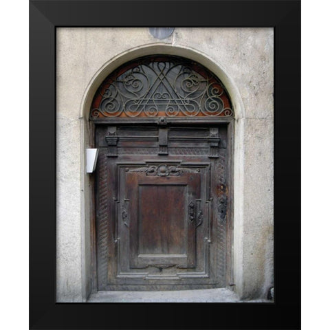 Prague Door IV Black Modern Wood Framed Art Print by Christensen, Jim