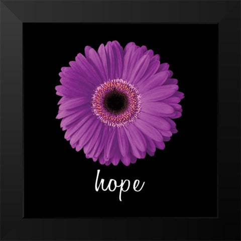 Hope Daisy Black Modern Wood Framed Art Print by Christensen, Jim