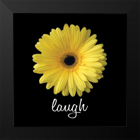 Laugh Daisy Black Modern Wood Framed Art Print by Christensen, Jim