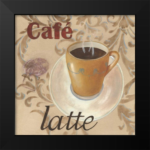 Cafe Latte Black Modern Wood Framed Art Print by Davis, Paige
