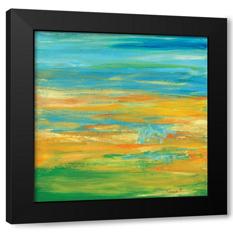 Summer Black Modern Wood Framed Art Print with Double Matting by Dilbeck, Nikki