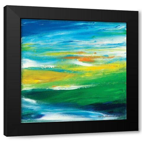 Spring Black Modern Wood Framed Art Print with Double Matting by Dilbeck, Nikki