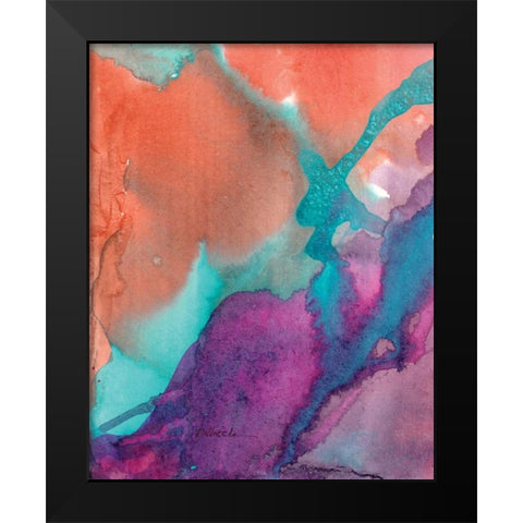 Plum Black Modern Wood Framed Art Print by Dilbeck, Nikki
