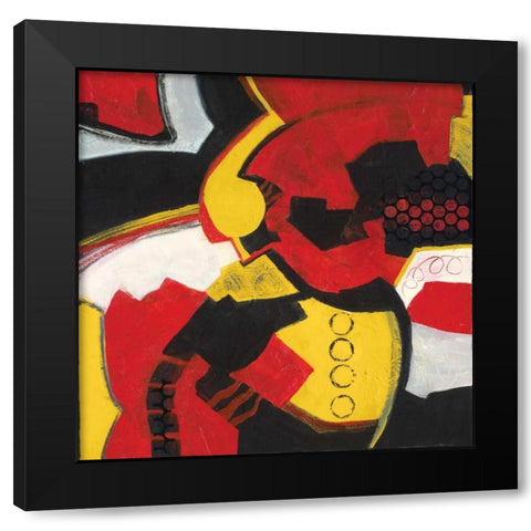 Zowee II Black Modern Wood Framed Art Print with Double Matting by Dilbeck, Nikki