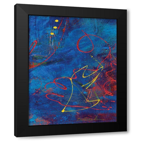 Red Swings By IV Black Modern Wood Framed Art Print by Dilbeck, Nikki