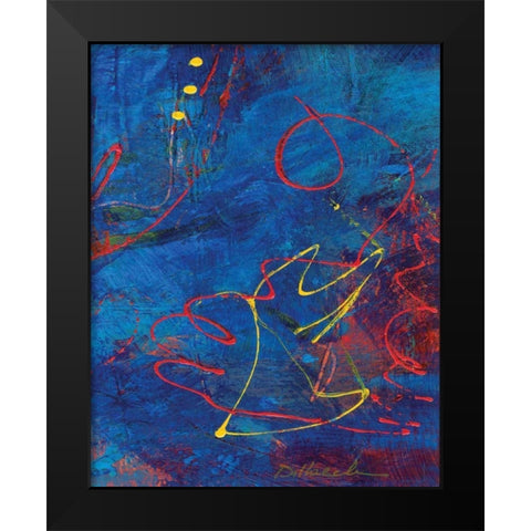 Red Swings By IV Black Modern Wood Framed Art Print by Dilbeck, Nikki