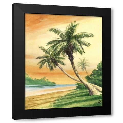 Tropical Dream I Black Modern Wood Framed Art Print with Double Matting by Duke, William