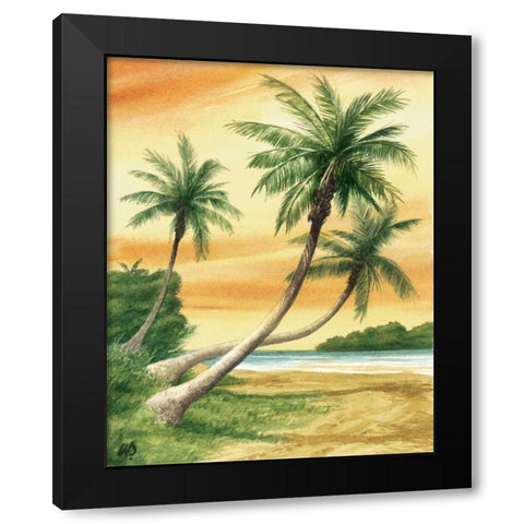 Tropical Dream II Black Modern Wood Framed Art Print with Double Matting by Duke, William