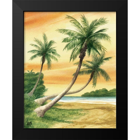 Tropical Dream II Black Modern Wood Framed Art Print by Duke, William