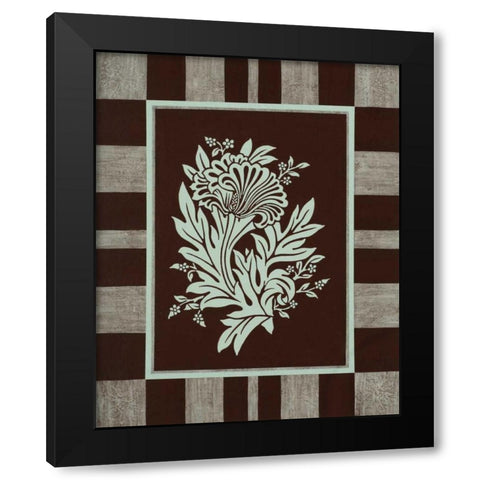 Aqua Elegance I Black Modern Wood Framed Art Print by Engman, Allyn