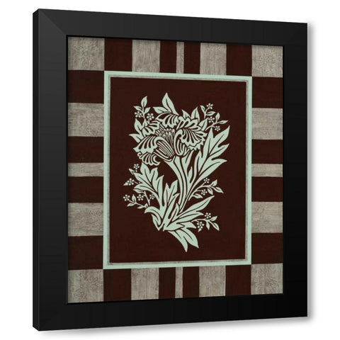 Aqua Elegance II Black Modern Wood Framed Art Print with Double Matting by Engman, Allyn