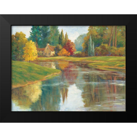 Calm Waters I Black Modern Wood Framed Art Print by Fermanis, Pamela