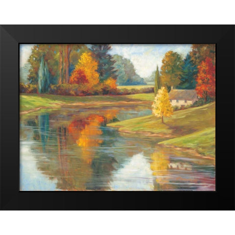 Calm Waters II Black Modern Wood Framed Art Print by Fermanis, Pamela