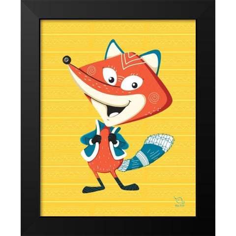 Collars Up! Black Modern Wood Framed Art Print by Blue Fish