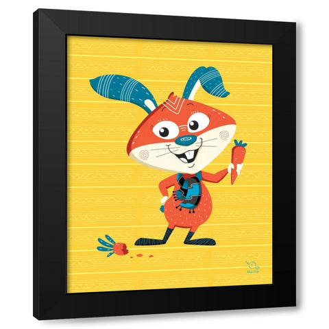 Carrots Up! Black Modern Wood Framed Art Print with Double Matting by Blue Fish