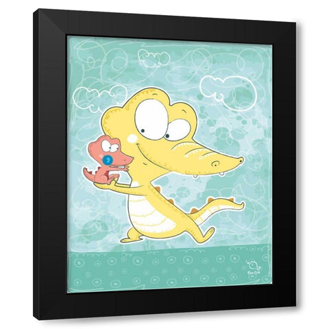 Kuchi-koo Black Modern Wood Framed Art Print with Double Matting by Blue Fish